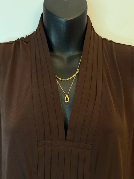 Tops - East 5th Brown Sleeveless Tunic Top
